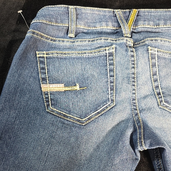 Ariat Rebar Mid Rise Straight Blue Denim - Picture 8 of 9